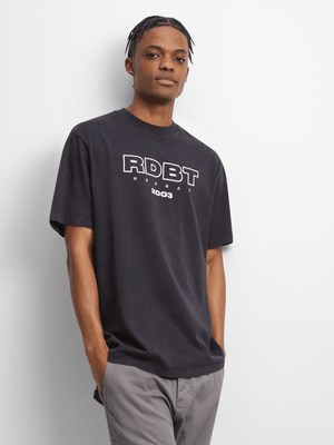 Redbat Men's Black Relaxed T-Shirt