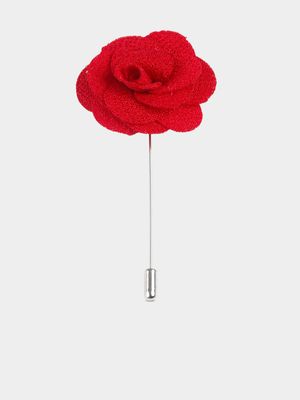 Men's Markham Begonia Red Lapel Pin