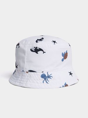 Jet Baby Boys White Sea Creatures Bucket Hat