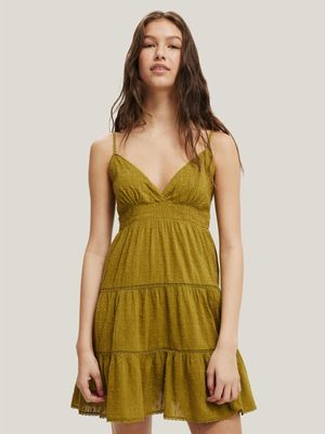 Women's Cotton On Green Stella Tiered Mini Dress