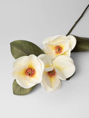 Real Touch 3 Head Magnolia Stem White 76cm