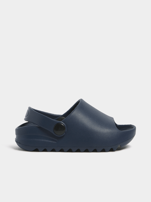 Jet Younger Boys Navy Chunky Slide