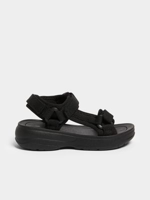 Jet Younger Boys Black Trekker Sandals