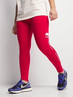 Redbat Athletics Women's Red Leggings