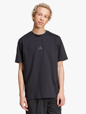 Mens adidas City Escape Graphic Black Tee