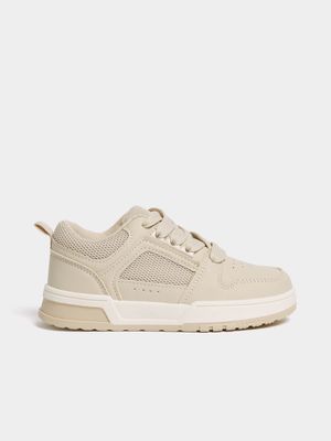 Jet Older Boys Natural Court Sneakers