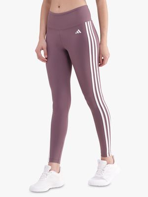 Womens adidas 3-Stripes Mauve Tights