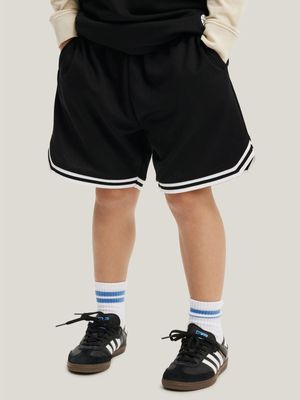 Cotton On Kids Boy Black Braxton Basketball Shorts