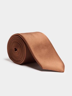 Men's Regular Plain Copper Tie