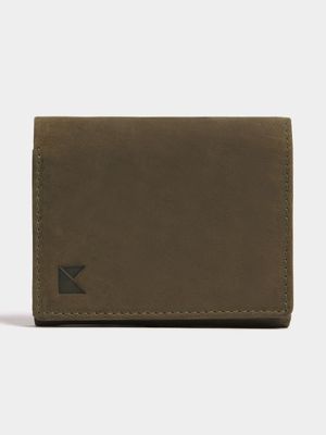 Men's Markham Distressed Leather Fatigue Foldover Wallet