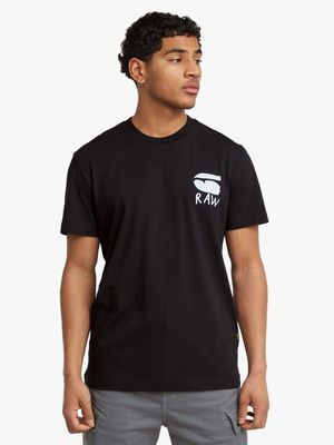 G-Star Men's Burger Back Print Dark Black T-Shirt