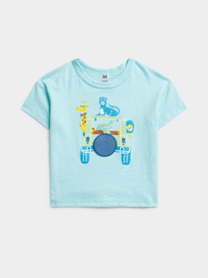 Jet Toddler Boys Turquoise Safari T-Shirt