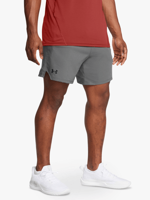 Mens Under Armour Vanish Woven 6 Inch Grey Shorts