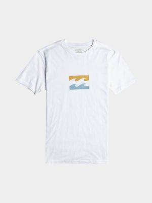 Boy's Billabong White Team Wave T-Shirt