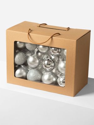 Silver Bauble Box Set of 26