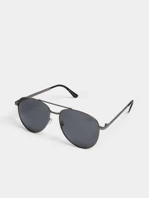 Men's Relay Jean Aviator Grey Sunglasses