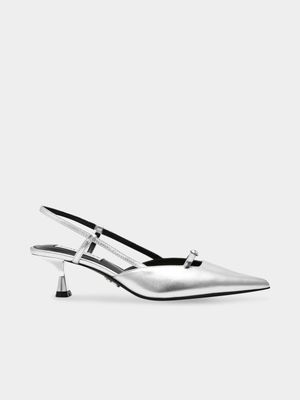 Women's Steve Madden Silver Livy Heels