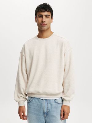 Men's Cotton On Cream Box Fit Crew Sweater