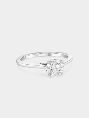 White Gold 1ct Lab Grown Diamond Solitaire Ring