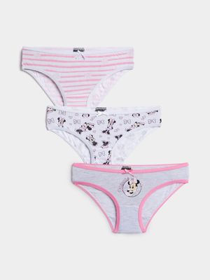 Jet Younger Girls Pink/White Minnie Mouse Bikini