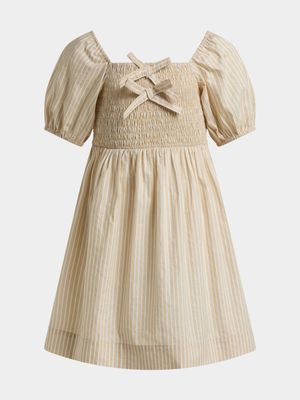 Girls Puff Sleeve Dress