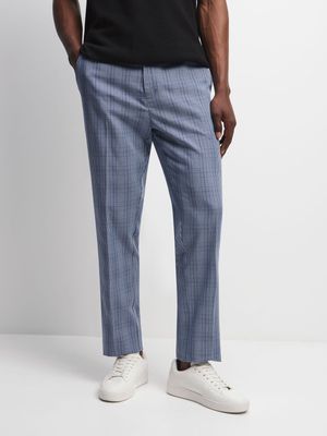 Jet Men's Dark Blue Check Trouser