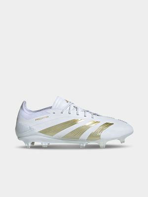 Mens adidas Predator Elite FG White/Gold Boots