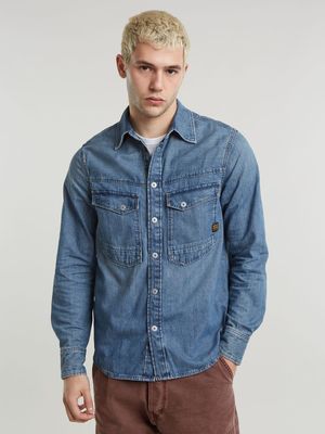 G-Star Men's Dakota Regular Faded Blue Shirt