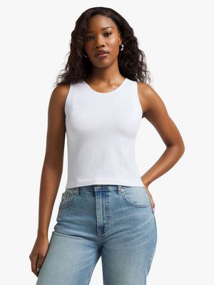 Women's White Seamless Tank Top