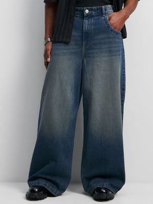 Men's Dak Wash Mega baggy denim Jeans