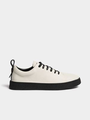 Fabiani Men's White Leather Soft Court