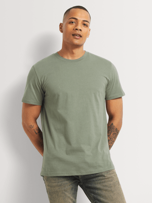 Men's Markham Crew Neck Olive T-Shirt