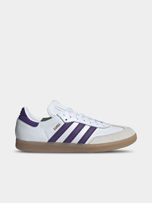 Mens adidas Samba Messi White/Purple Sneakers