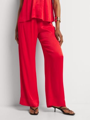 Elasticated Waist Wide Leg Pants