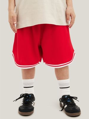 Cotton On Kids Boy Red Braxton Basketball Shorts