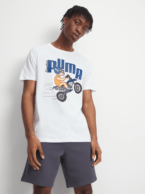 Puma Men's Speedy White T-Shirt