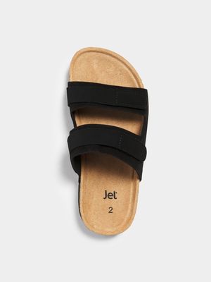 Jet Older Boys Black Velcro Sandal