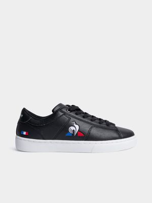 Mens Le Coq Sportif Court Prestige Black/White Sneaker