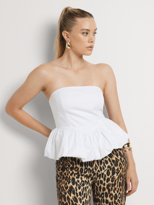 Y&G Poplin Bubble Bandeau Top