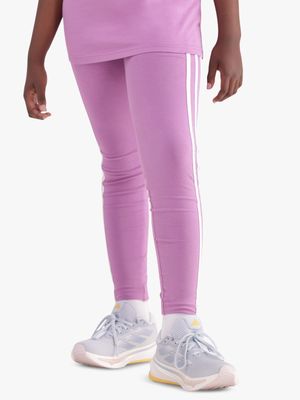 Girls adidas 3-Stripes Purple Tights