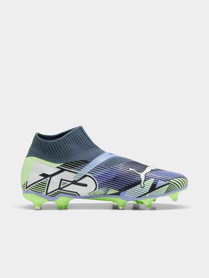 Mens Puma Future 7 Match+ Laceless FG/AG Grey Green Boots