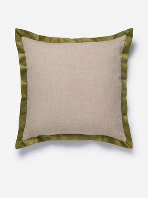 Velvet Flange Scatter Cushion Green 60x60cm