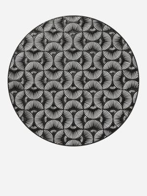 Art Deco PVC Placemat Black 38cm