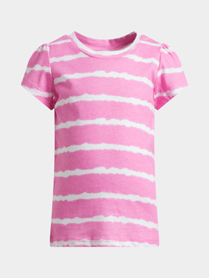 Jet Younger Girls Pink Tie Dye T-Shirt