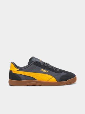 Mens Puma Club 5V5 Lux OG Charcoal/Yellow Sneakers