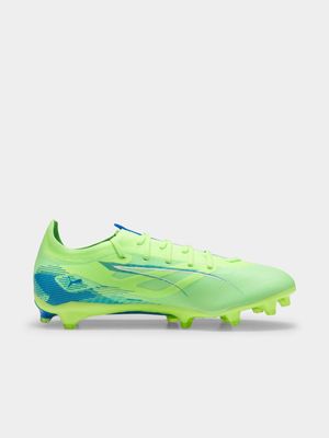 Mens Puma Ultra 5 Match FG/AG Green/Blue Boots