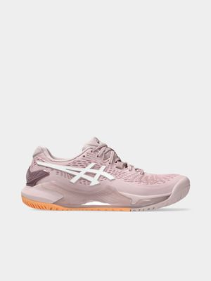 Womens Asics Gel-Resolution 9 Rose/White Court Shoes