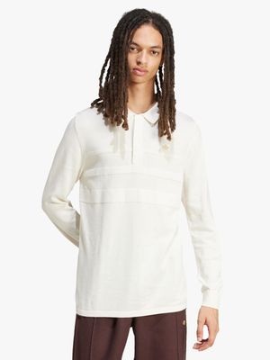 adidas Originals Men's Cream Polo Top