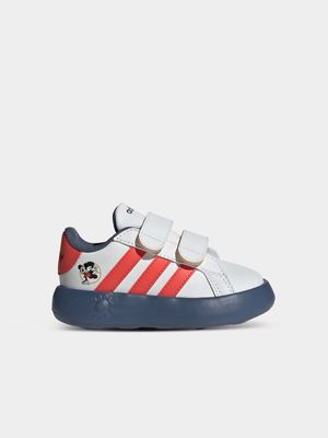 Junior Infant adidas Grand Court Mickey Mouse White/Red/Blue Sneakers