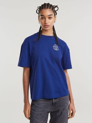 G-Star Women's G-Badge Loose Racing Blue Top